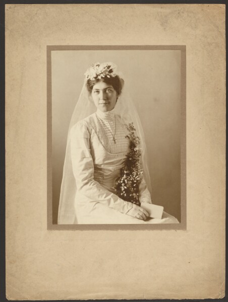 Louis Fleckenstein, [Portrait of a Bride with Orange Blossoms]