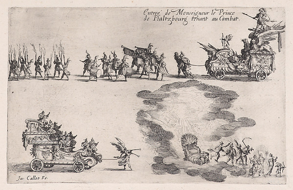 Jacques Callot, Entrée du Prince de Pfalzbourg (Entrance of the Prince of Pfalzbourg), from "Le Combat a la Barrière"