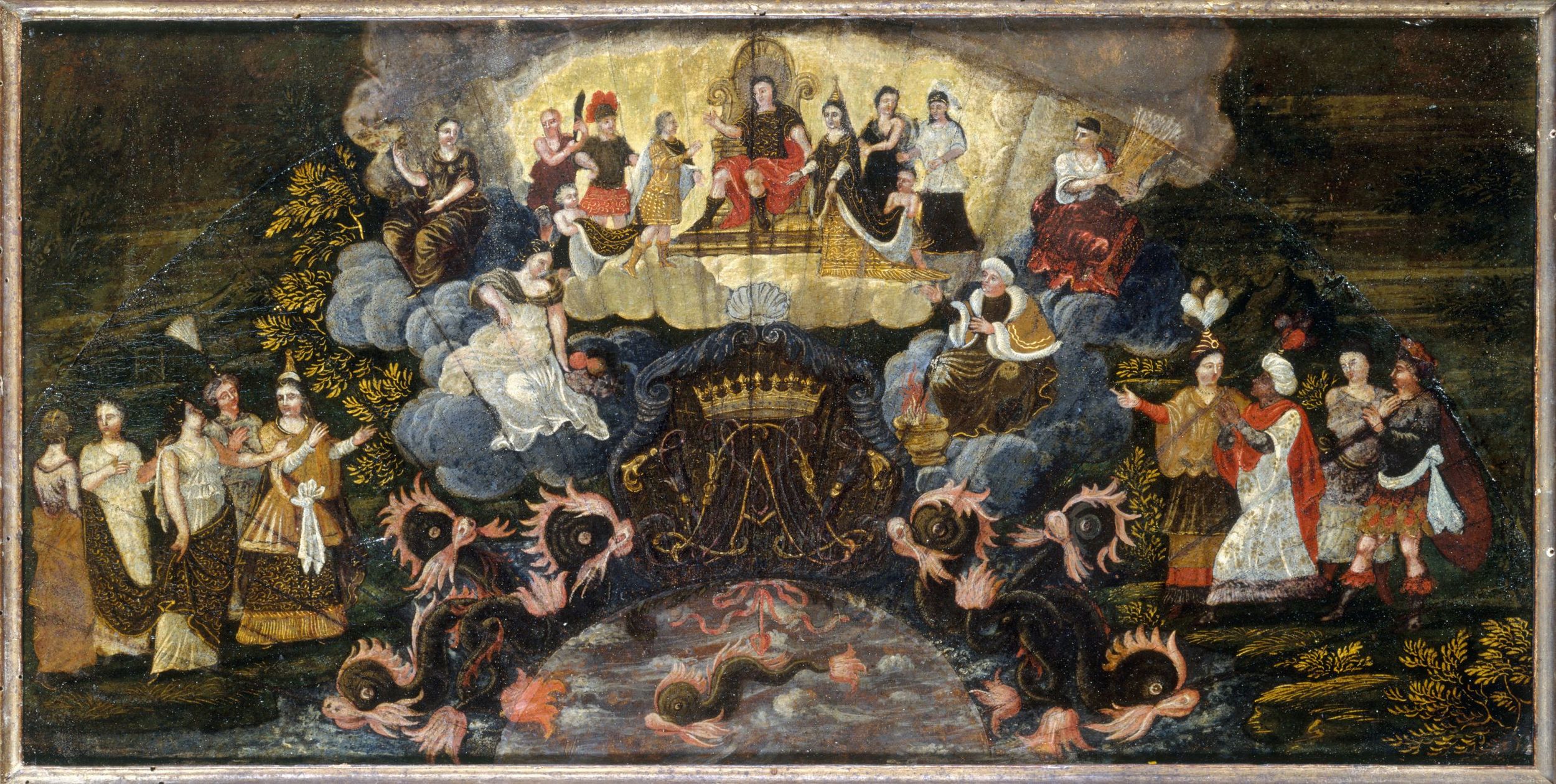 Anonyme, Allégorie au mariage du dauphin avec Marie-Anne de Bavière, le 7 mars 1680.