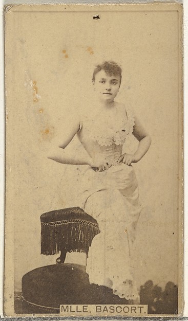 W. Duke, Sons & Co., Mlle. Bascort, from the Actors and Actresses series (N145-8) issued by Duke Sons & Co. to promote Duke Cigarettes