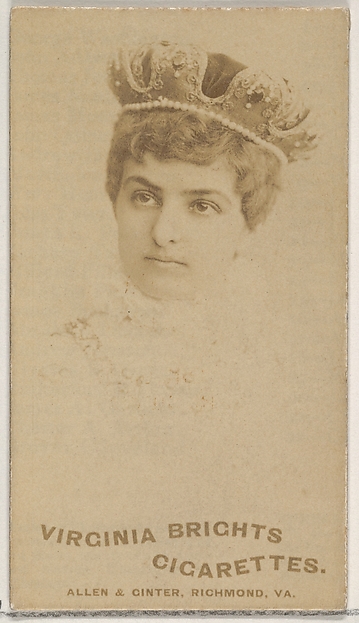 Allen & Ginter, From the Actors and Actresses series (N45, Type 5) for Virginia Brights Cigarettes