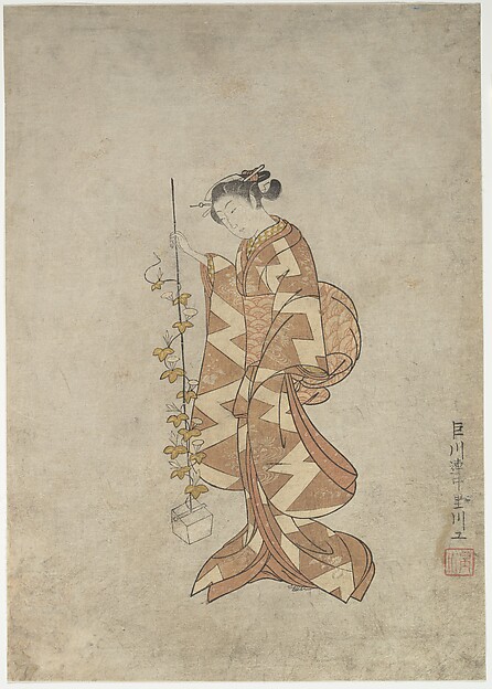 Suzuki Harunobu, Modern Representation of the Poetess Kaga no Chiyo