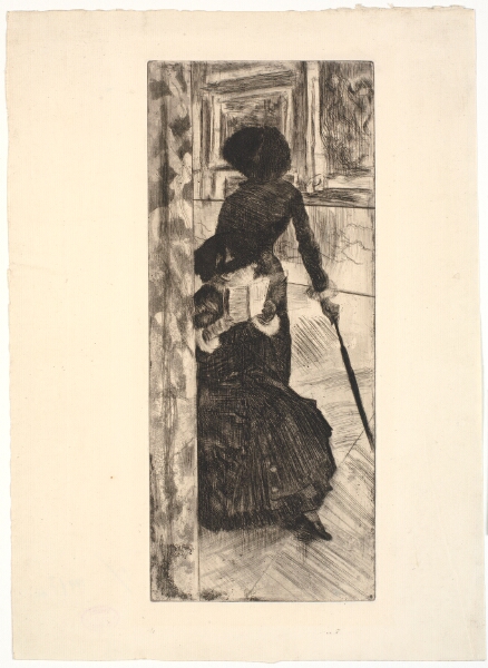 Edgar Degas, Au Louvre: La peinture (Mary Cassatt)