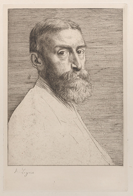Alphonse Legros, Portrait of Sir Edward John Poynter, from "The Portfolio"