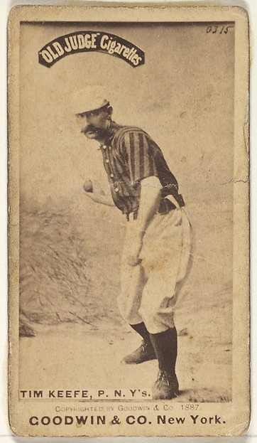 Goodwin & Company, Timothy John "Tim" Keefe, Pitcher, New York, from the Old Judge series (N172) for Old Judge Cigarettes