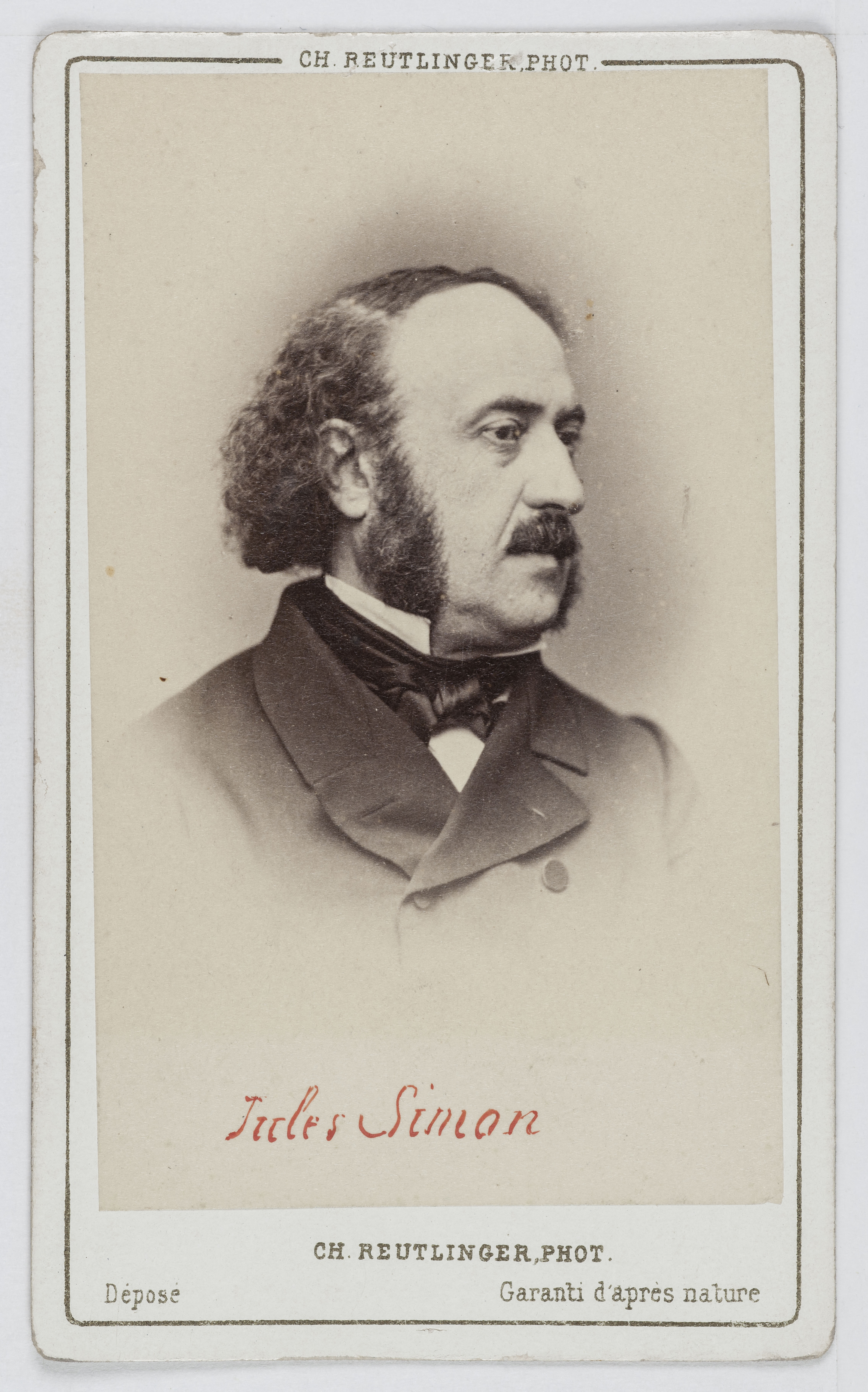 Charles Reutlinger, Portrait de Jules Simon Suisse (1814-1896), dit Jules Simon, philosophe et homme d'Etat.