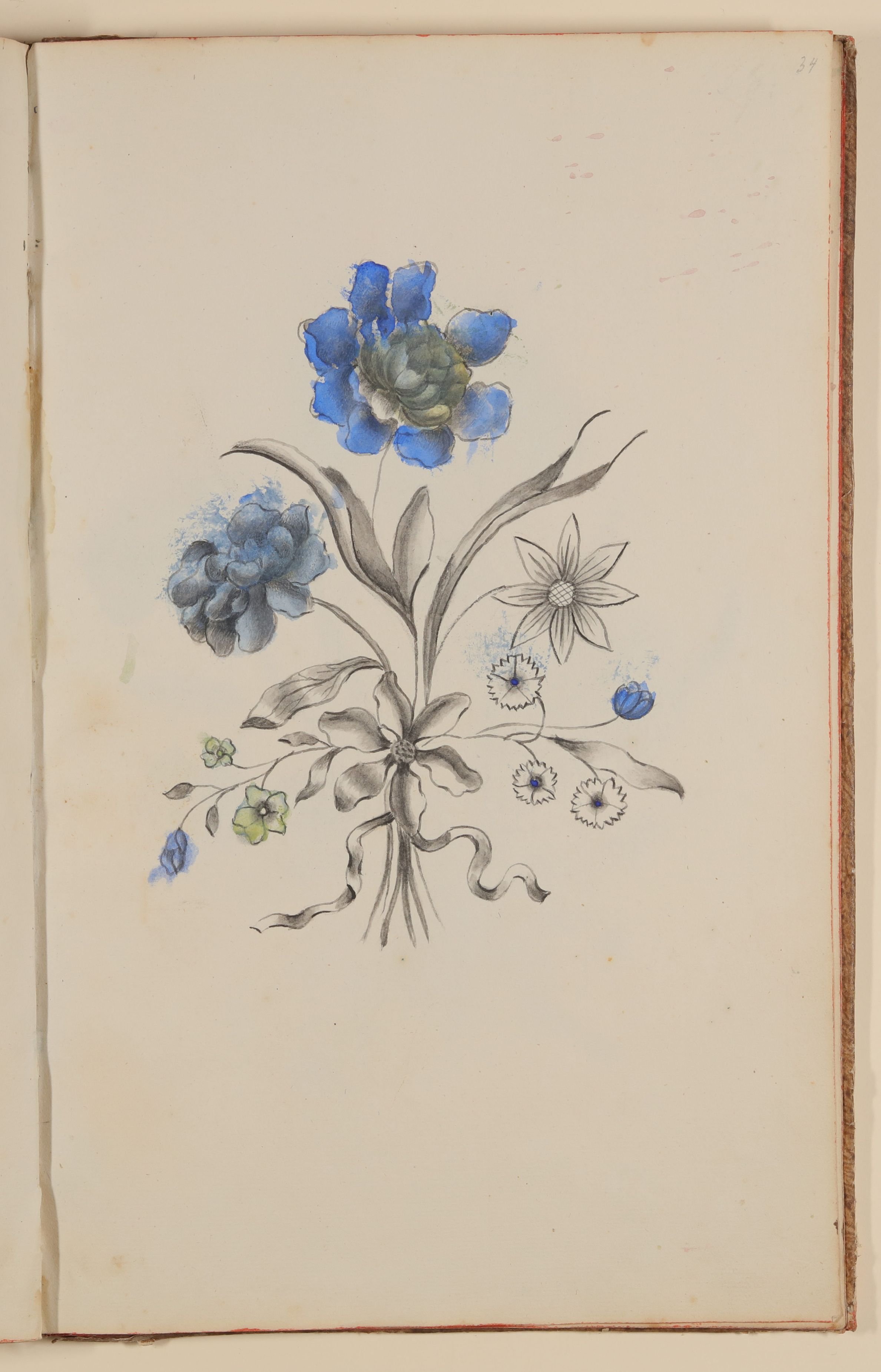 Marianne Franziska Seiffert von Klettenberg, Blumenstrauß [aus einem Skizzenbuch der Marianne Franziska Seiffert von Klettenberg]