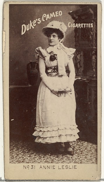 W. Duke, Sons & Co., Card Number 31, Annie Leslie, from the Actors and Actresses series (N145-4) issued by Duke Sons & Co. to promote Cameo Cigarettes