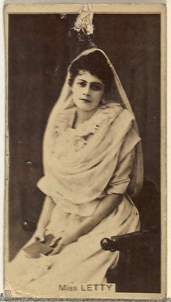 W. Duke, Sons & Co., Miss Letty, from the Actors and Actresses series (N145-8) issued by Duke Sons & Co. to promote Duke Cigarettes