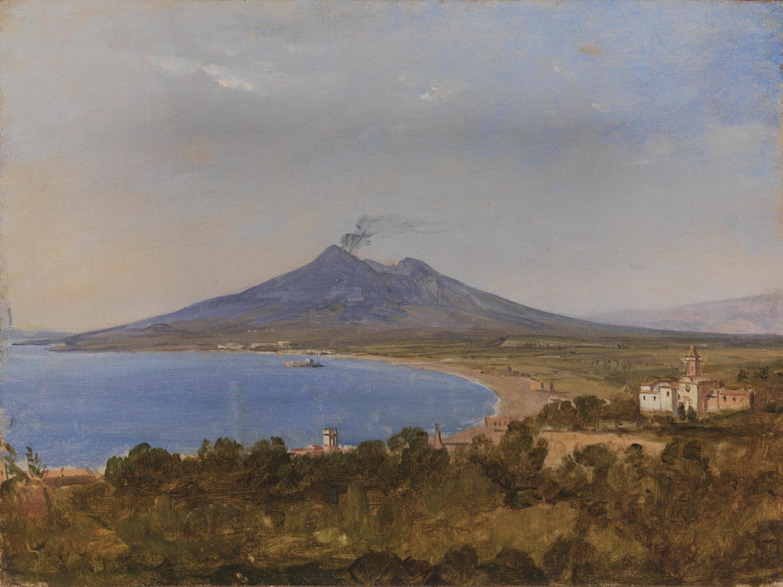 Franz Ludwig Catel, Parti af Golfen ved Napoli med Vesuv