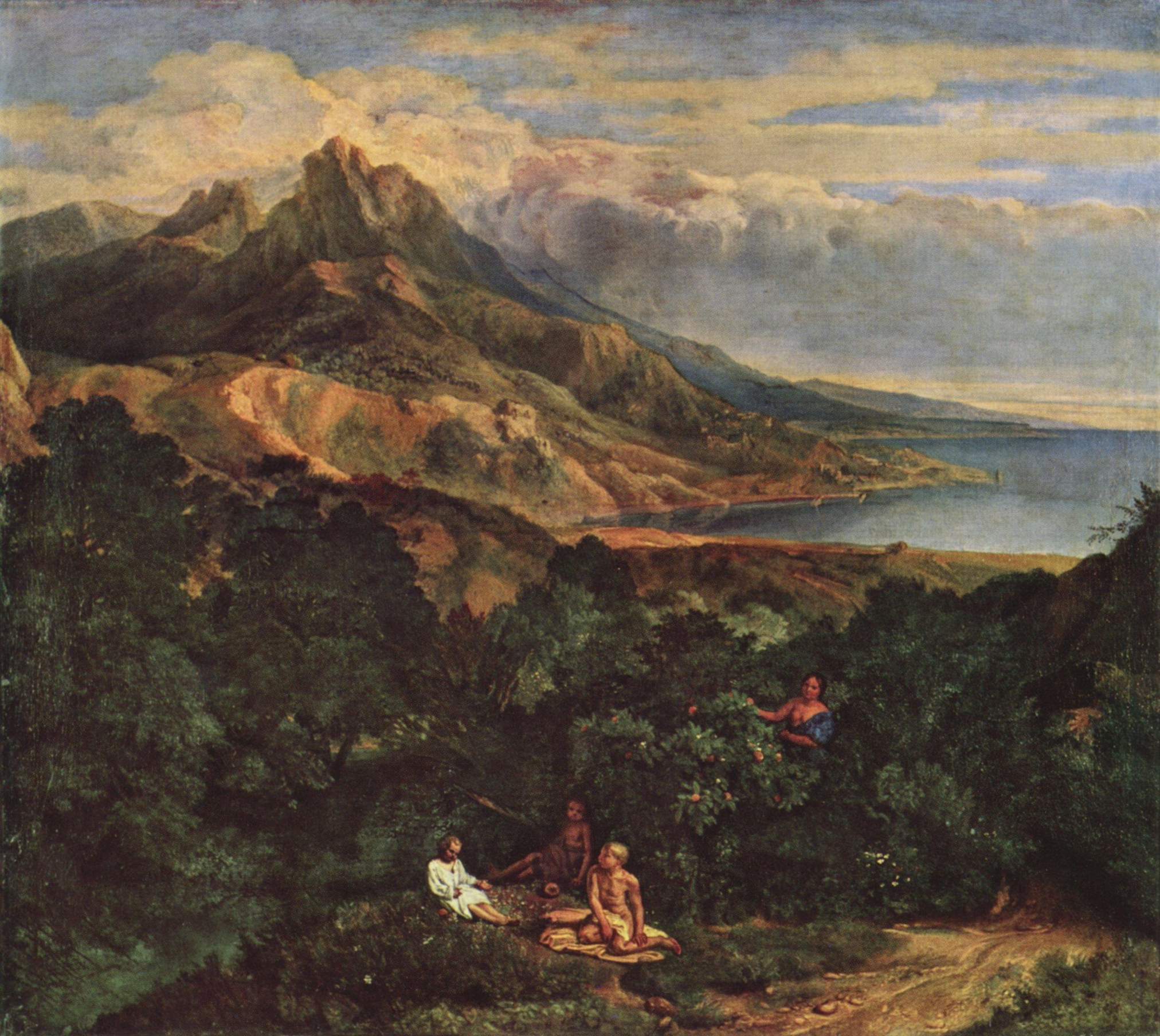 Francisque Millet, Italienische Küstenlandschaft