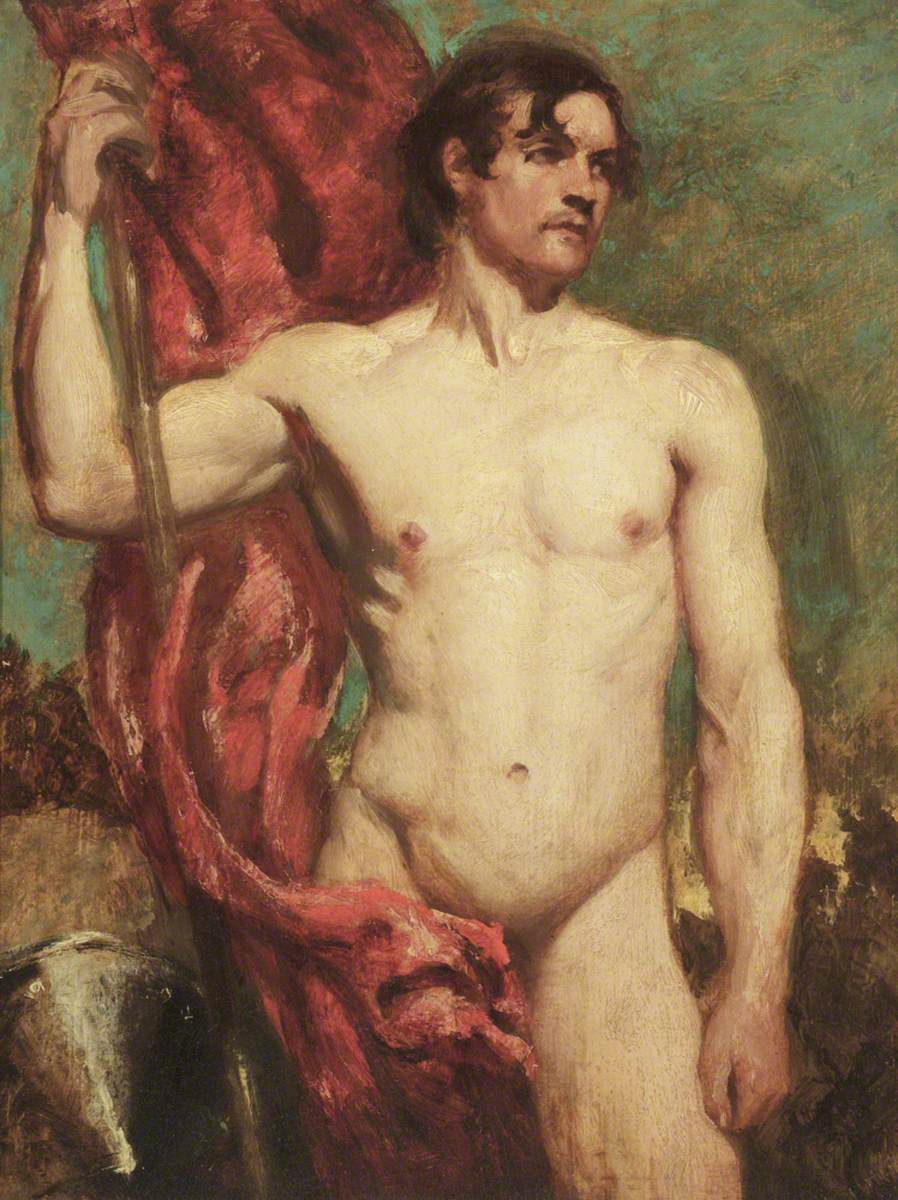 William Etty, Academic Study of a Male Nude as a Standard Bearer