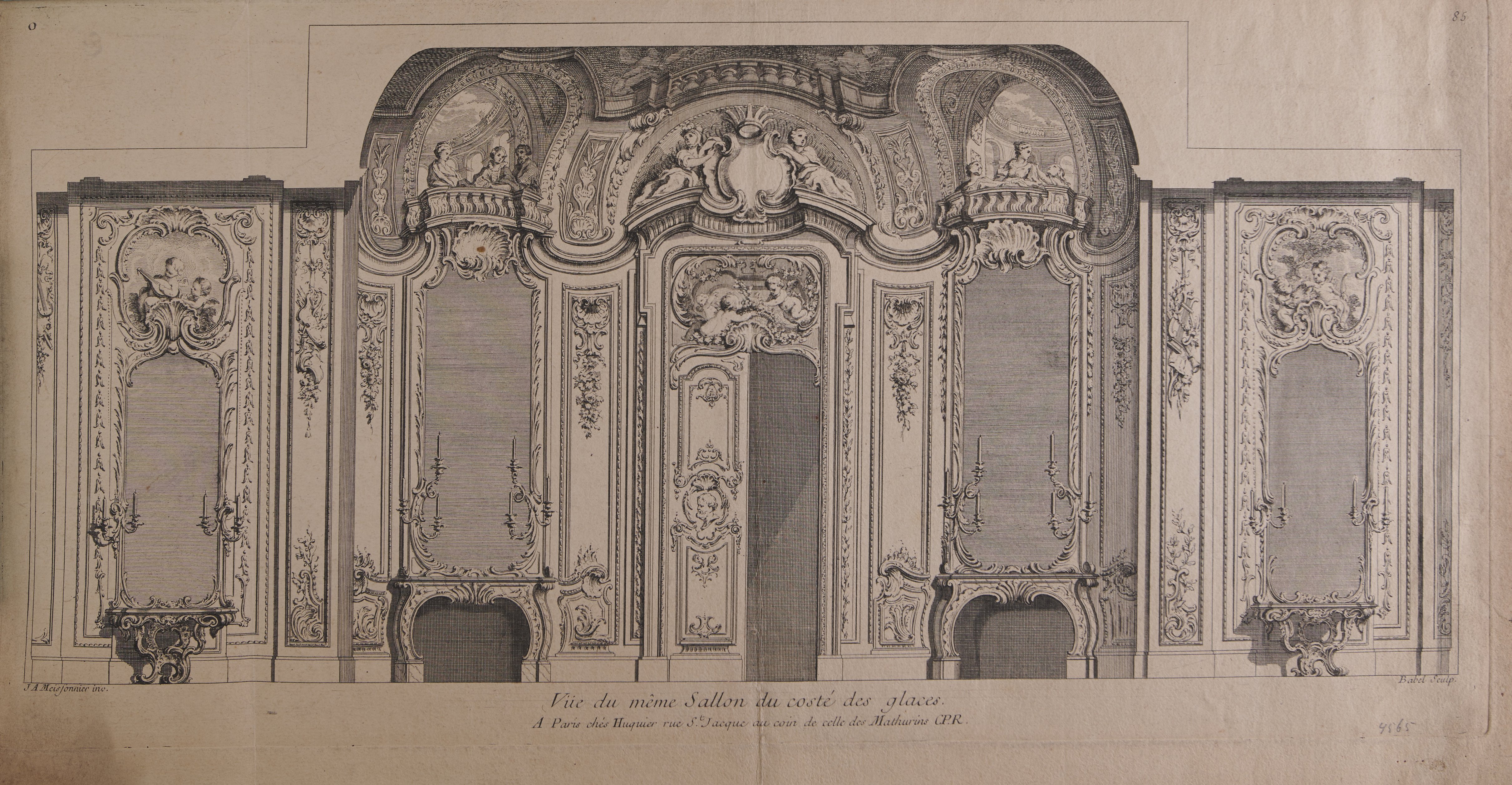 Pierre-Edmé Babel, Inneneinrichtung (Vue du même Sallon du costés des glaces)