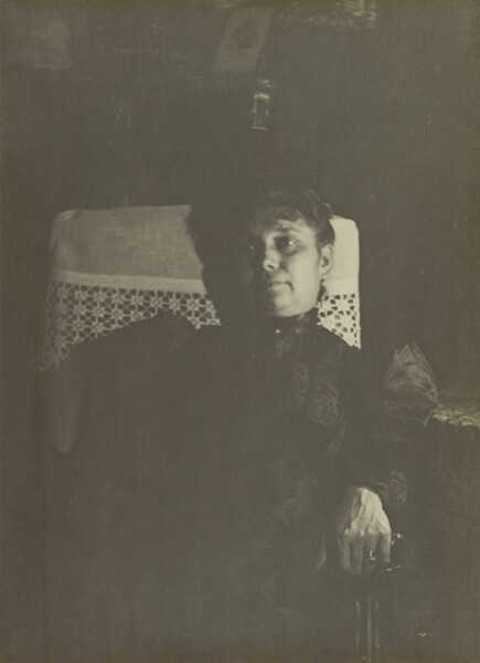 Edgar Degas, [Portrait of Louise Halévy by Lamplight. (Portrait de Louise Halévy à la lueur de la lampe)]