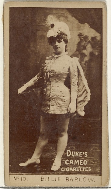 W. Duke, Sons & Co., Card Number 10, Billie Barlow, from the Actors and Actresses series (N145-4) issued by Duke Sons & Co. to promote Cameo Cigarettes