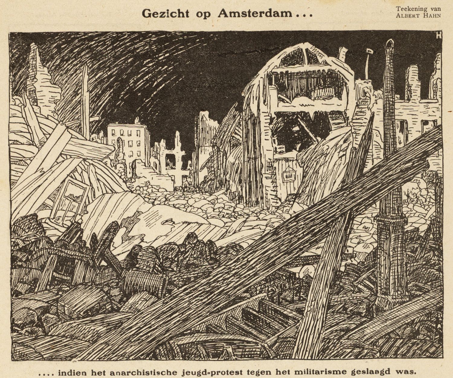 Hahn, Albert,draughtsman., Gezicht op Amsterdam