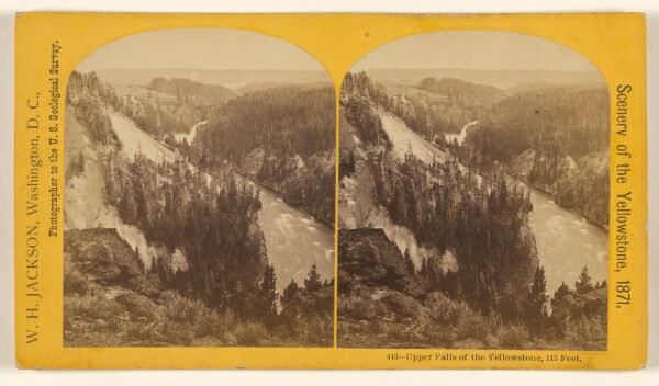 William Henry Jackson, Upper Falls of the Yellowstone, 115 Feet.