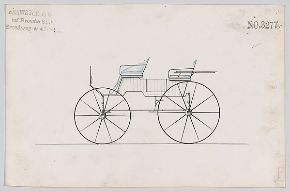 Brewster & Co., Design for 4 seat Phaeton, no top, no. 3277b