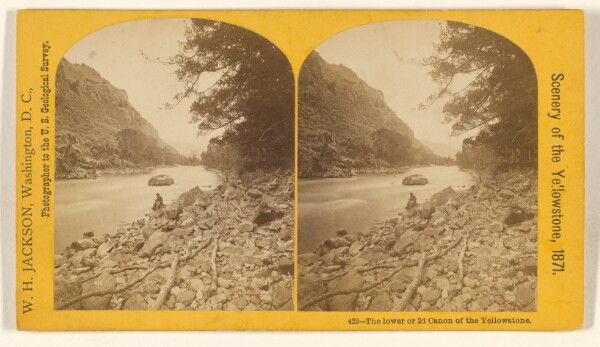 William Henry Jackson, The lower or 2d Canon of the Yellowstone.