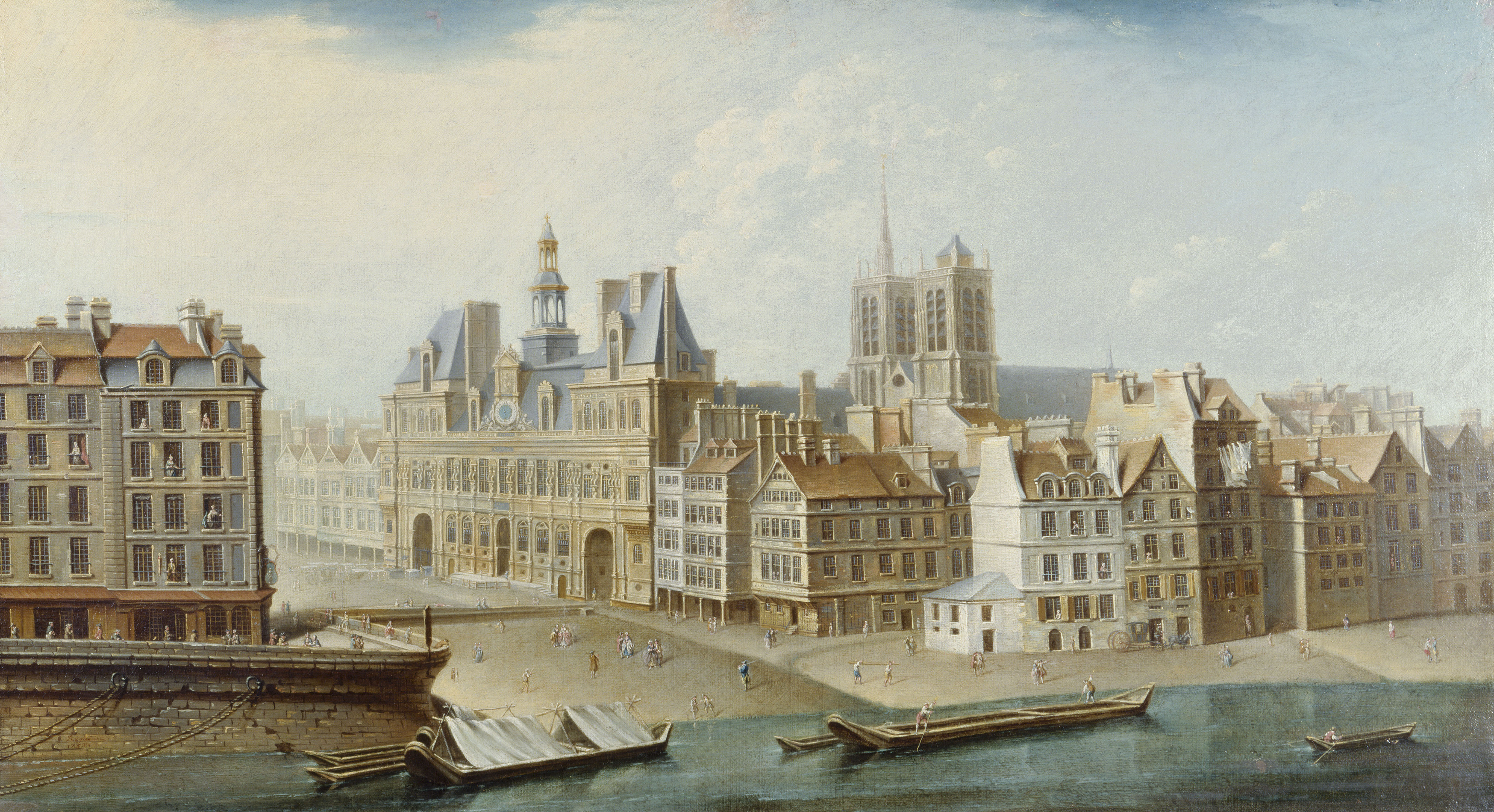 Nicolas Jean-Baptiste Raguenet, L'Hôtel de Ville et la place de Grève (actuelle place de l'Hôtel de Ville)