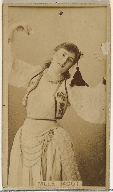W. Duke, Sons & Co., Mlle. Jacot, from the Actors and Actresses series (N145-8) issued by Duke Sons & Co. to promote Duke Cigarettes