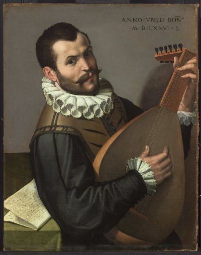Bartolomeo Passarotti, Portrait of a Man Playing a Lute