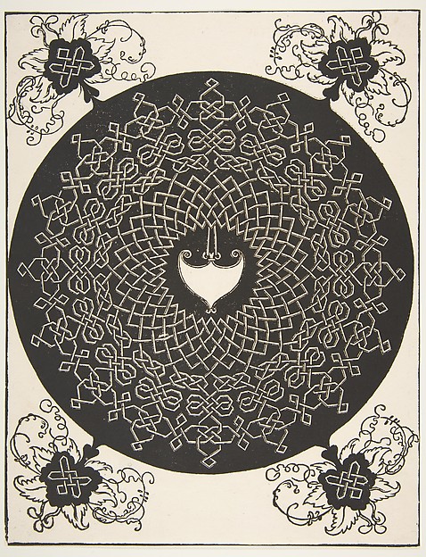 Albrecht Dürer, “The Second Knot”. Interlaced Roundel with an Amazon Shield in its Center