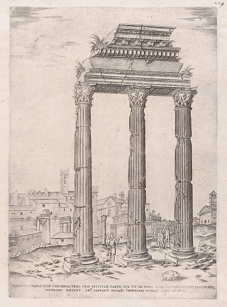 Anonymous, Portico of the Temple of Julius, from "Speculum Romanae Magnificentiae"