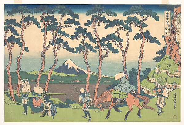 Katsushika Hokusai, Hodogaya on the Tōkaidō (Tōkaidō Hodogaya), from the series Thirty-six Views of Mount Fuji (Fugaku sanjūrokkei)