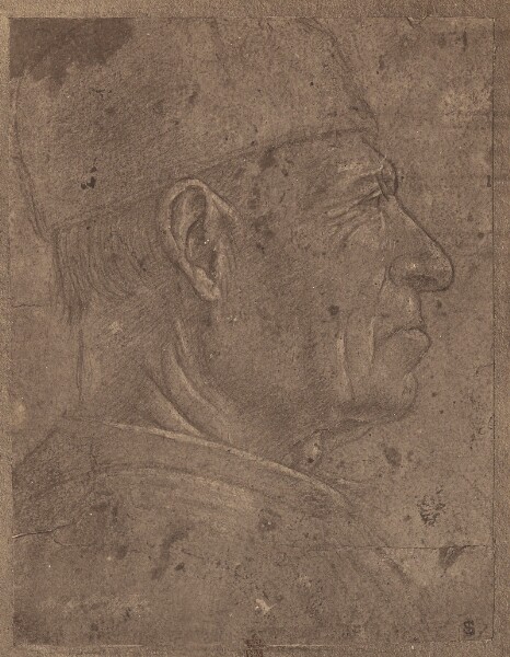 Roger Fenton, [Drawing of a Man's Head in Profile by Agnolo Gaddi]