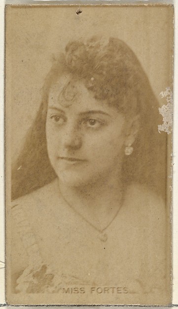 W. Duke, Sons & Co., Miss Fortes, from the Actors and Actresses series (N145-8) issued by Duke Sons & Co. to promote Duke Cigarettes