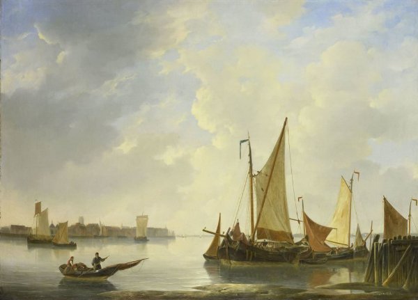 Christiaan Lodewijk Willem Dreibholtz, View of Dordrecht seen from Papendrecht