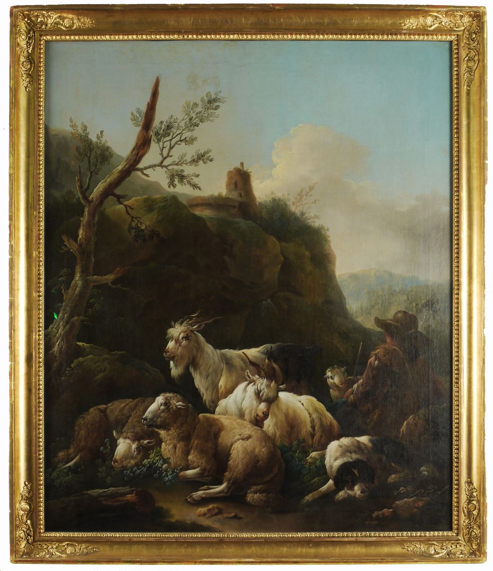 Philipp Peter Roos, Hirte mit Schafen und Ziegen