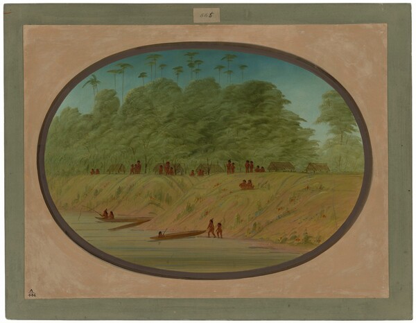 George Catlin, A Small Village - Payaguas Indians