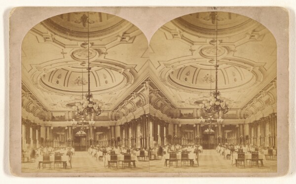 William Notman, [Interior of a grand dining room of an unidentified hotel, Montreal]