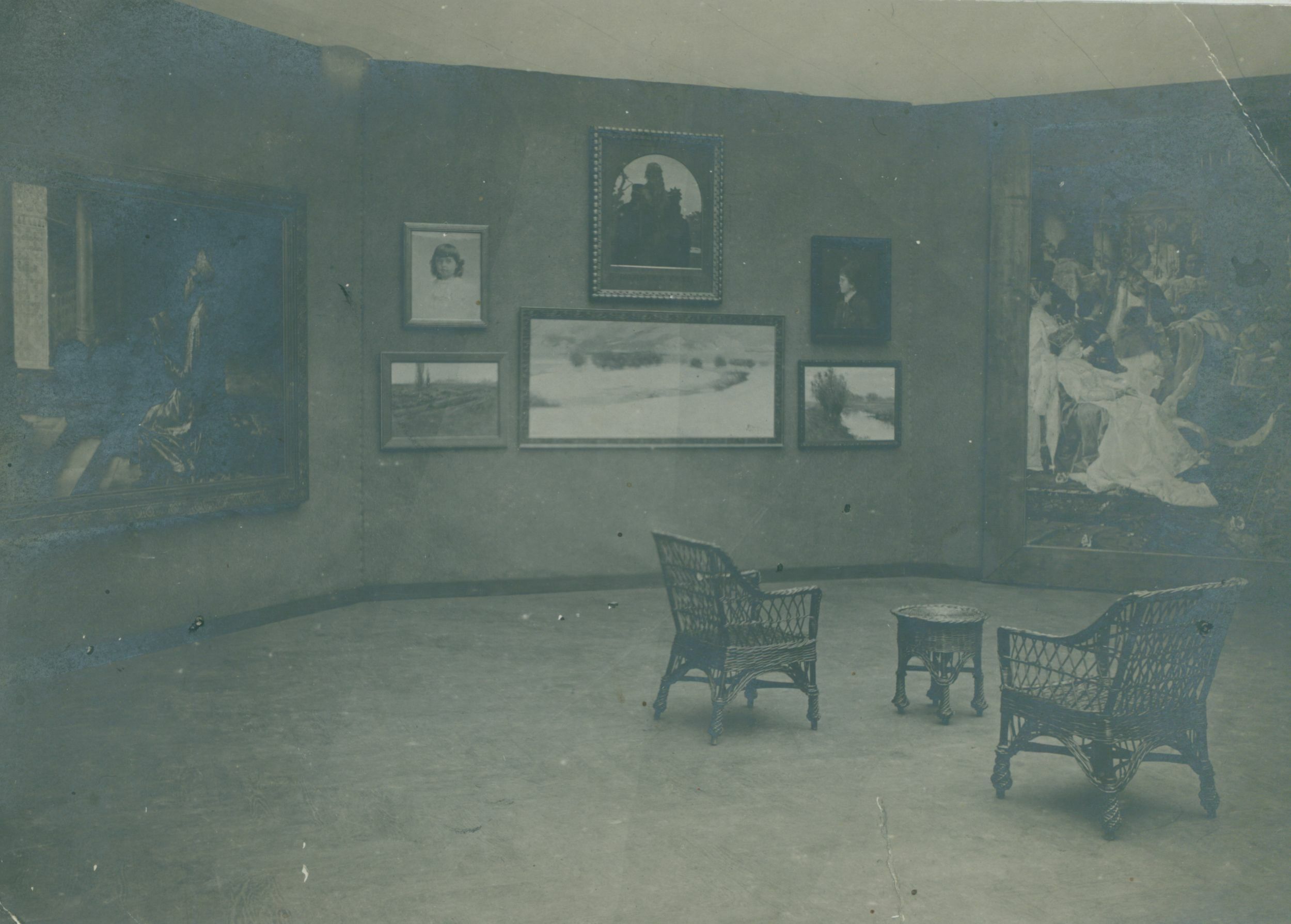 Viktor Kovačić, Postav izložbe Oton Iveković i drugovi, Umjetnički paviljon 1901.