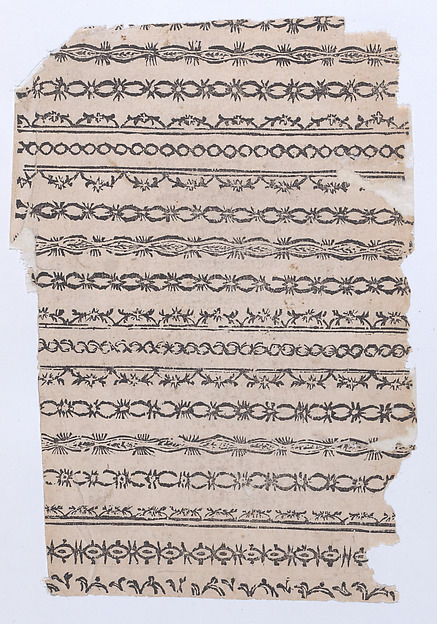 Anonymous, Sheet with various vertical designs