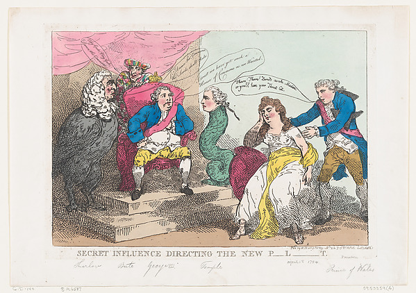 Thomas Rowlandson, Secret Influence Directing The New P-l-t [Parliament]