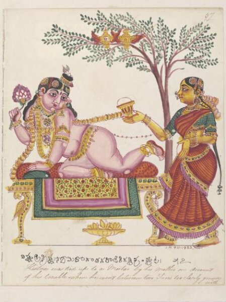 Unknown, Krishna with Yasoda.