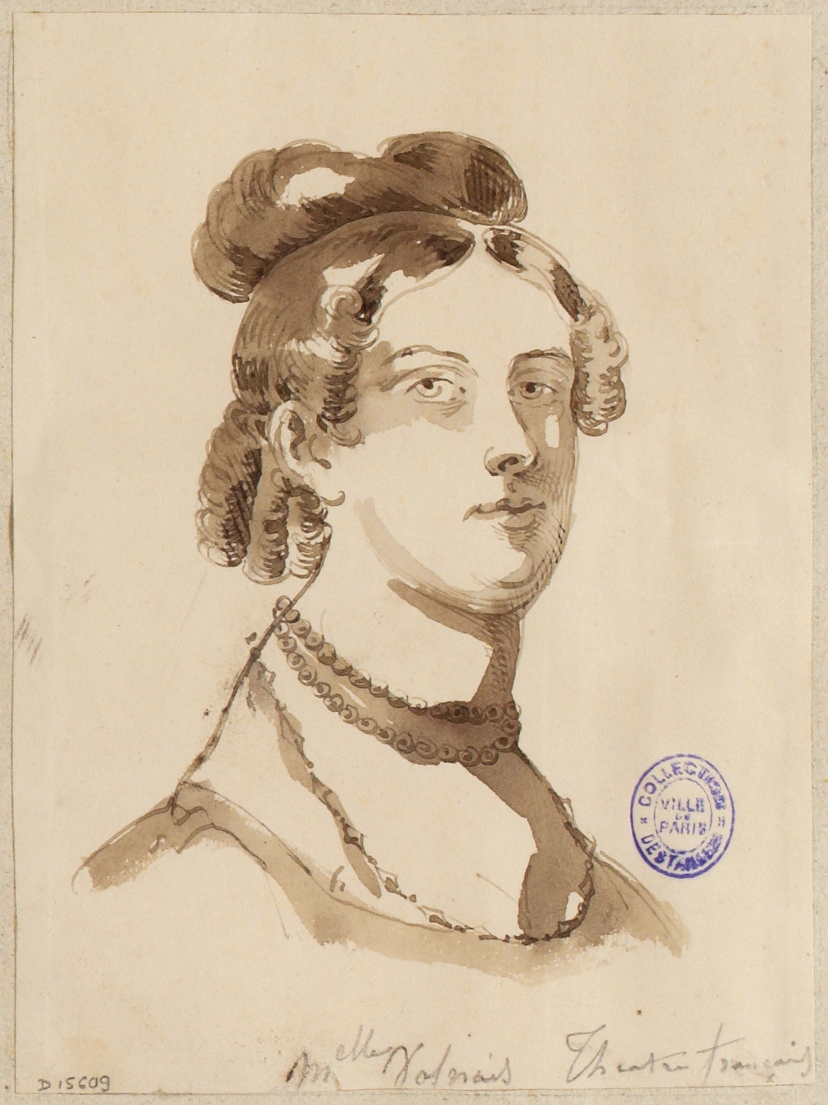 Anonyme, Portrait de l'actrice Volnais du Théâtre français