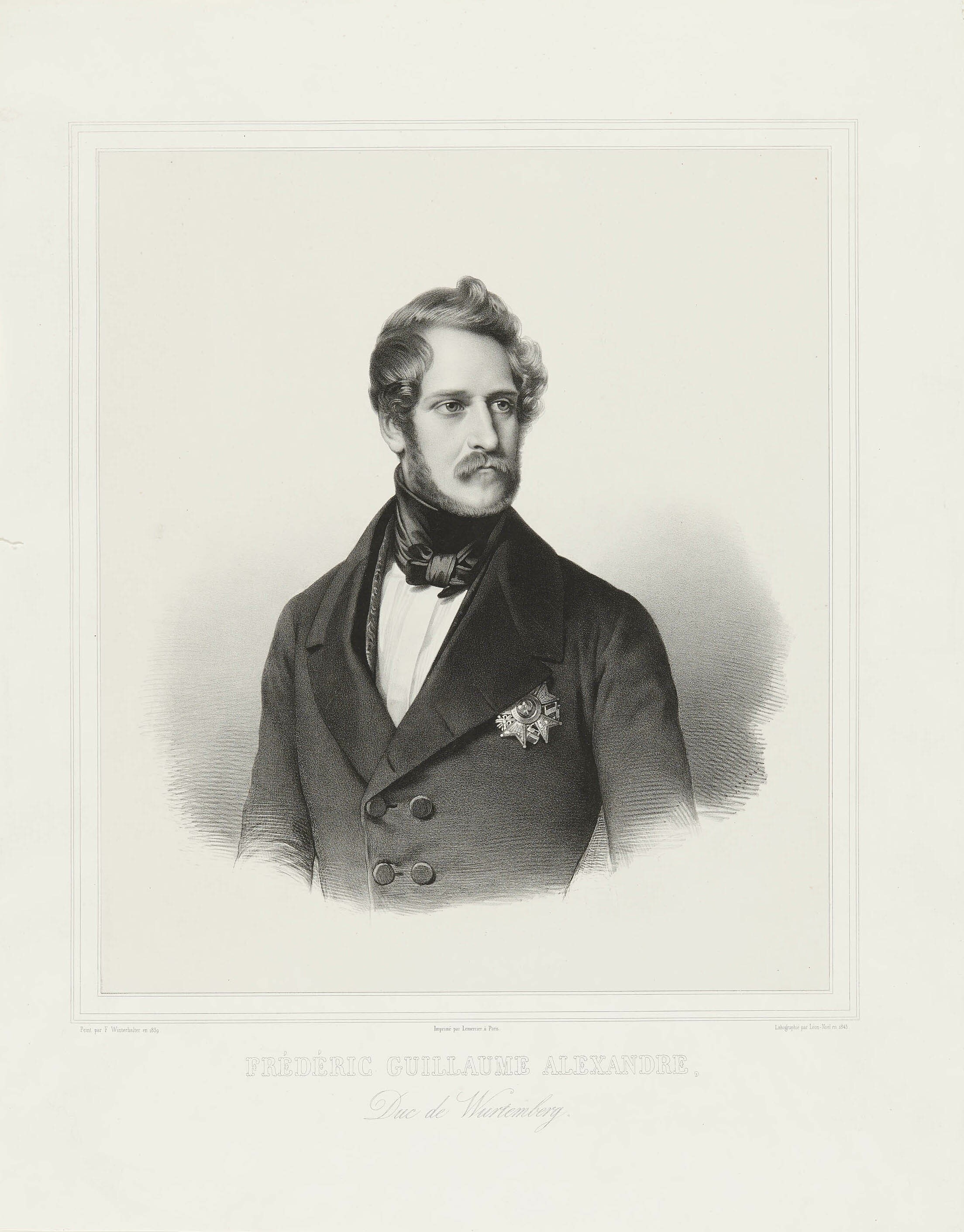 Alphonse-Léon Noël, Bildnis Graf Friedrich Wilhelm Alexander von Württemberg