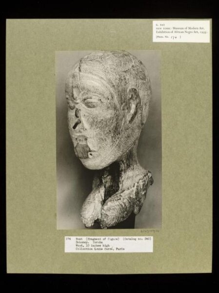 Walker Evans, Bust of Young Woman.  Yoruba