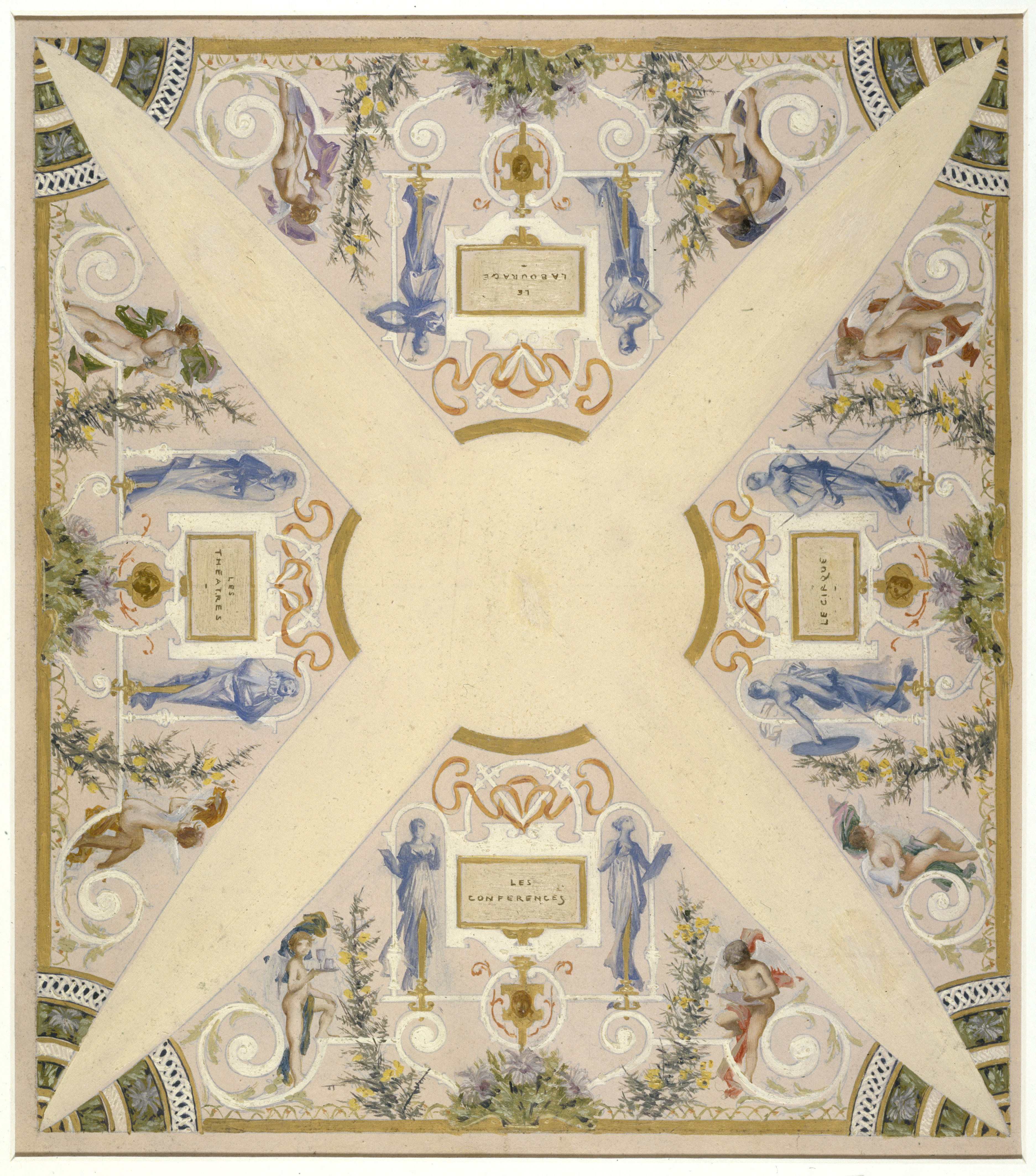 Luc-Olivier Merson, Esquisse pour l'escalier des Fêtes de l'Hôtel de Ville de Paris : Novembre