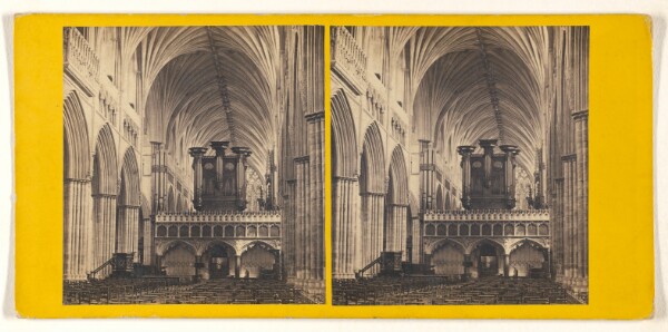 George Washington Wilson, Interior of Exeter Cathedral - The Nave looking East.