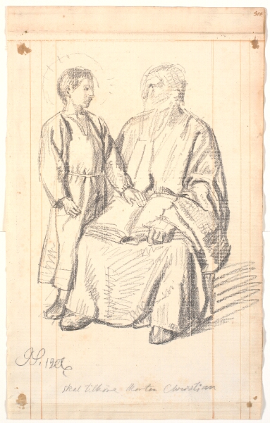 Joakim Skovgaard, Figurstudie af siddende olding og stående dreng