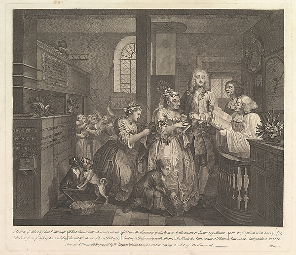 William Hogarth, A Rake's Progress, Plate 5