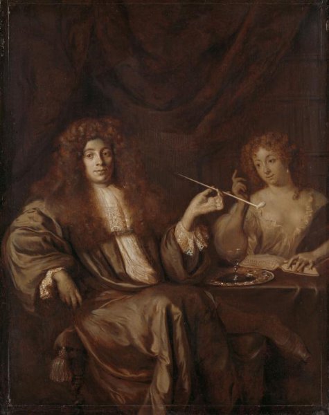 Ary de Vois, Portrait of Hadriaan Beverland with a Prostitute