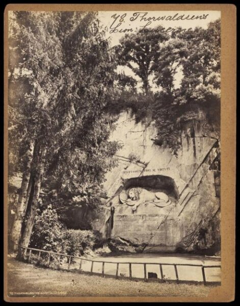 Francis Frith, Thorwaldsen's Lion:  Lucerne