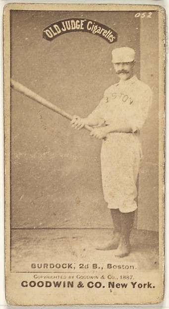 Goodwin & Company, Burdock, 2nd Base, Boston, from the Old Judge series (N172) for Old Judge Cigarettes