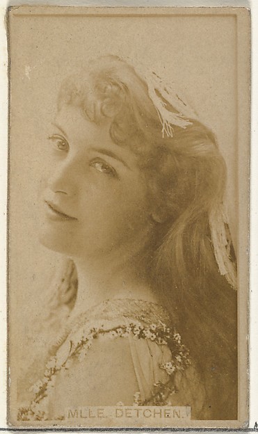 W. Duke, Sons & Co., Mlle. Detchen, from the Actors and Actresses series (N145-8) issued by Duke Sons & Co. to promote Duke Cigarettes